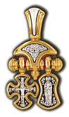 Подвеска: Распятие. Хризма. Православный крест. Валаамская икона Божией Матери.        Ангел-Хранитель. Образок.