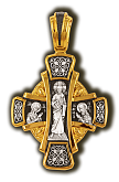 Господь Вседержитель. Деисус. Преподобный Сергий Радонежский. Православный крест.